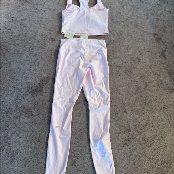 NWT Fabletics Pink SET Leggings & Tan - Picture 2 of 4